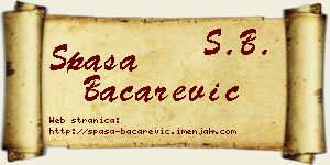 Spasa Bačarević vizit kartica